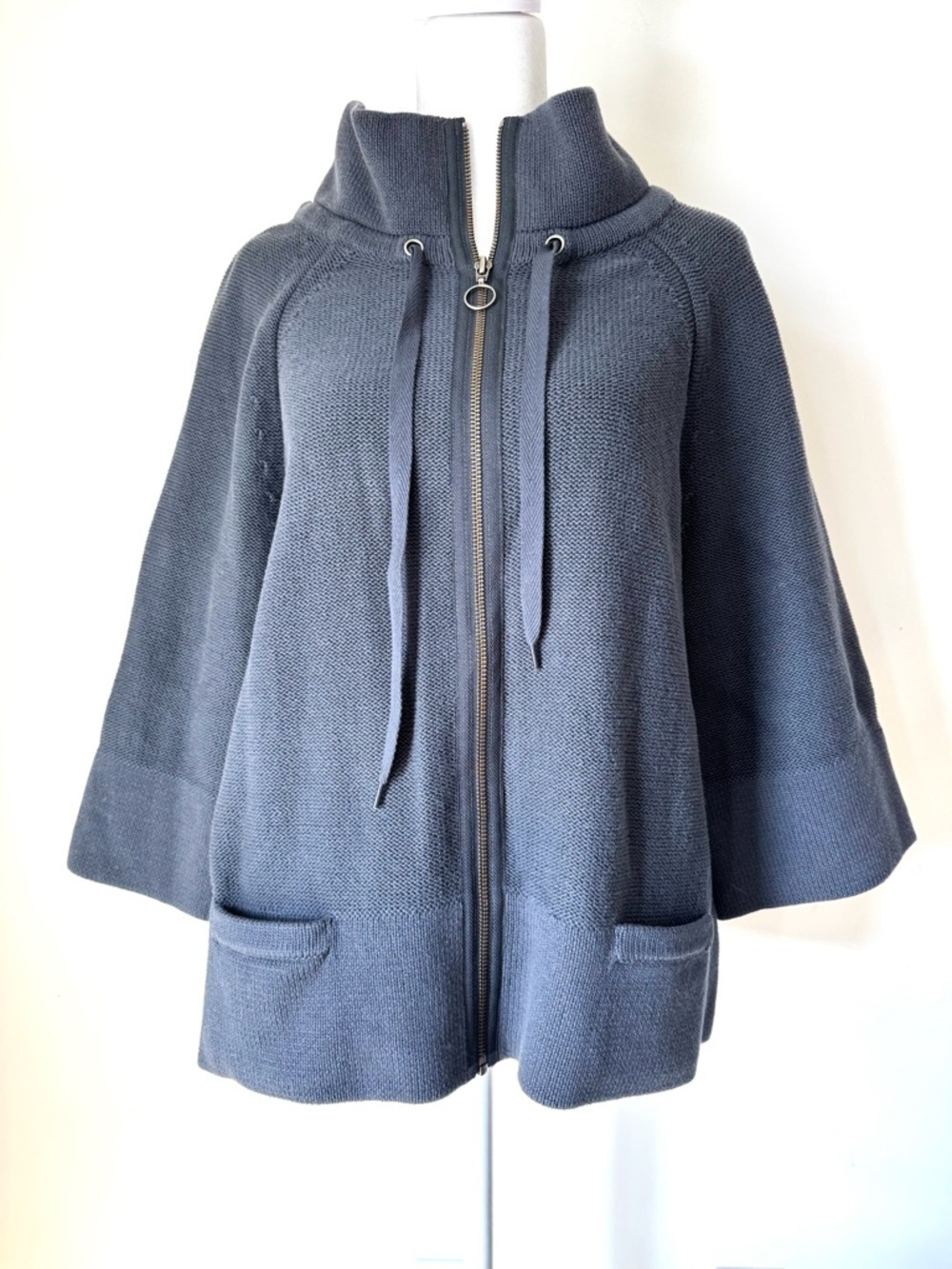 Old Navy Y2K zip up cotton sweater grey sz XXL NWT